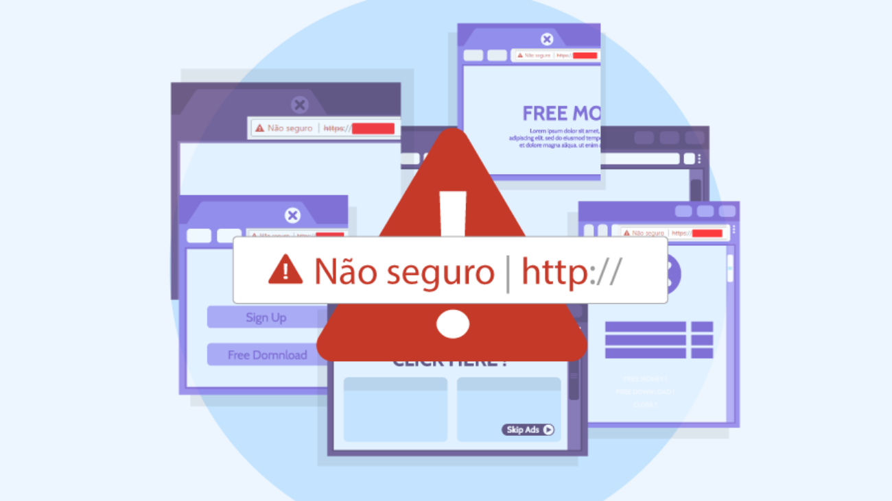 Receita alerta sobre mensagem de página não confiável