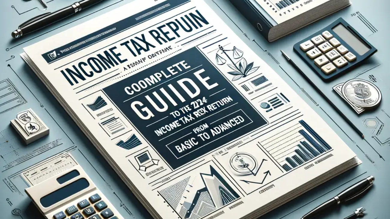 DALL·E-2024-02-20-17.05.49-Create-an-image-for-a-social-media-post-titled-Complete-Guide-to-the-2024-Income-Tax-Return_-From-Basic-to-Advanced.-The-image-should-feature-a-visu