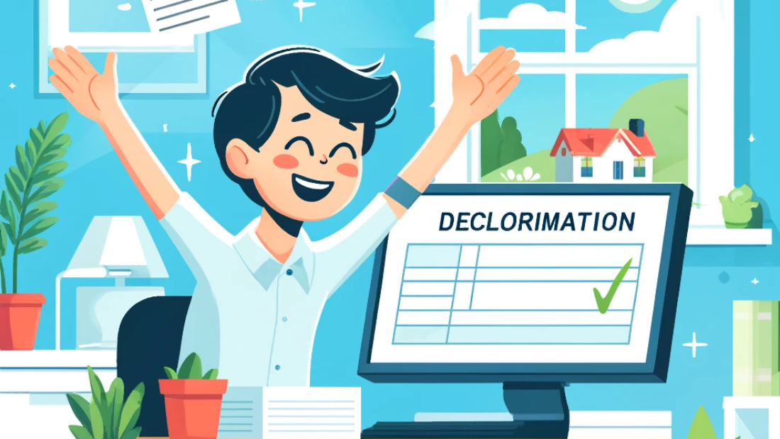 DALL·E-2024-05-29-19.00.39-A-bright-and-cheerful-scene-depicting-a-person-happily-declaring-their-property-on-their-income-tax-return.-The-setting-includes-a-desk-with-paperwork