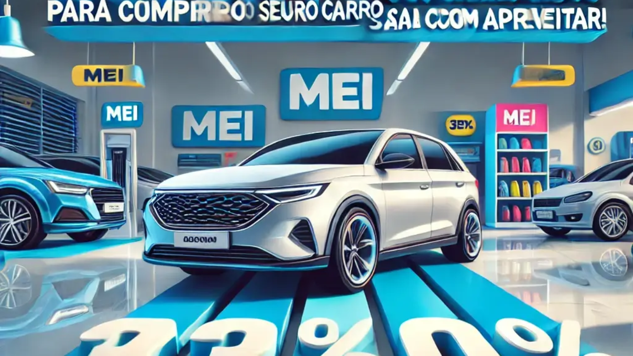 DALL·E 2024-09-12 19.51.06 - An eye-catching promotional image for a car discount aimed at MEI (Microempreendedor Individual) with the message 'Desconto de até 30% para Comprar Se