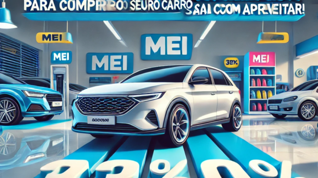 DALL·E 2024-09-12 19.51.06 - An eye-catching promotional image for a car discount aimed at MEI (Microempreendedor Individual) with the message 'Desconto de até 30% para Comprar Se
