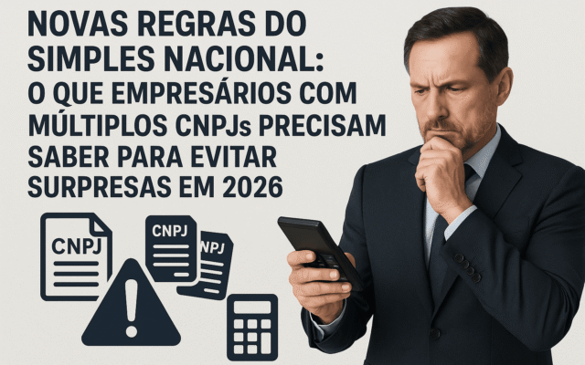 Novas Regras do Simples Nacional: O Que Empresários com Múltiplos CNPJs Precisam Saber para Evitar Surpresas em 2026