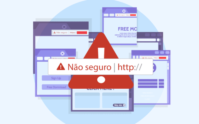 Receita alerta sobre mensagem de página não confiável
